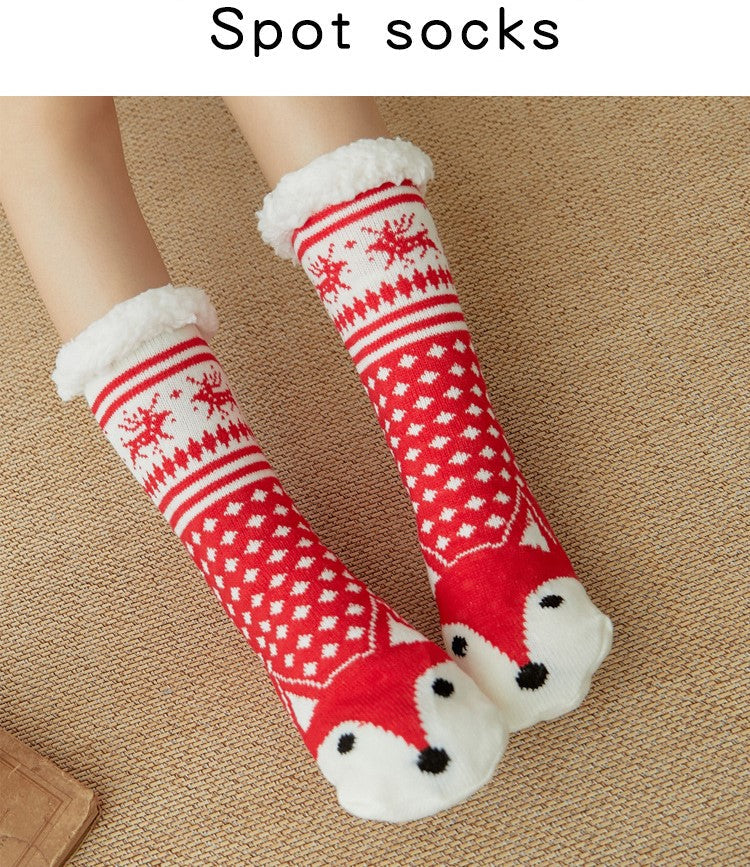 Winter Floor Socks Thickened Fluff Christmas Socks