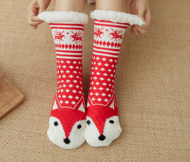 Winter Floor Socks Thickened Fluff Christmas Socks