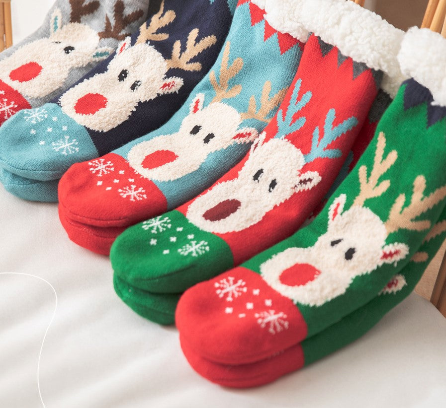 Floor Socks Winter Snow Socks Coral Velvet Socks Home Sleeping Socks Carpet Socks