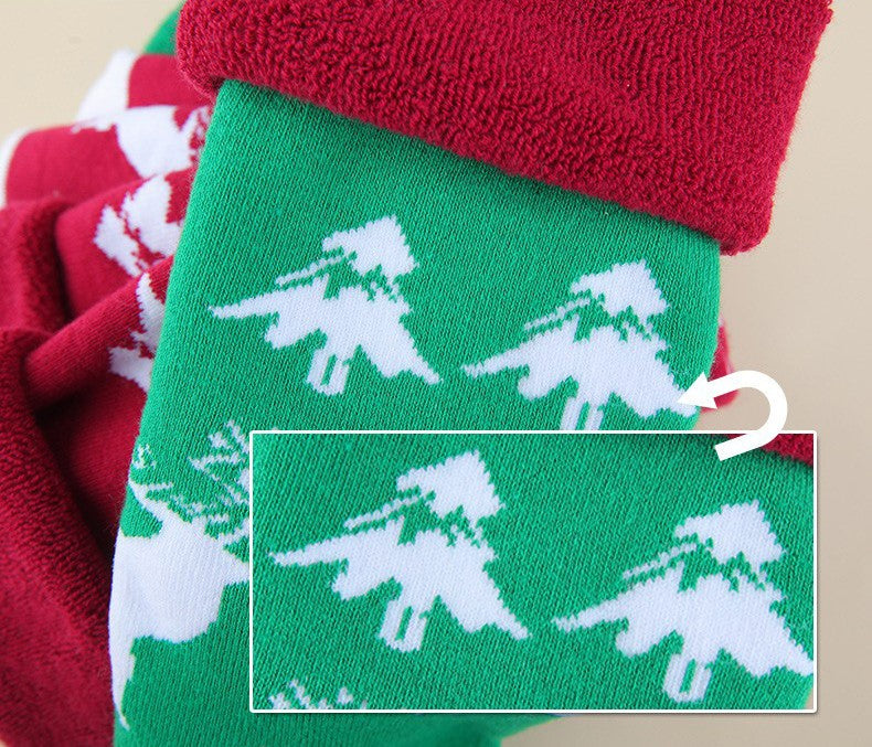 Christmas Socks Mid Calf Floor Socks