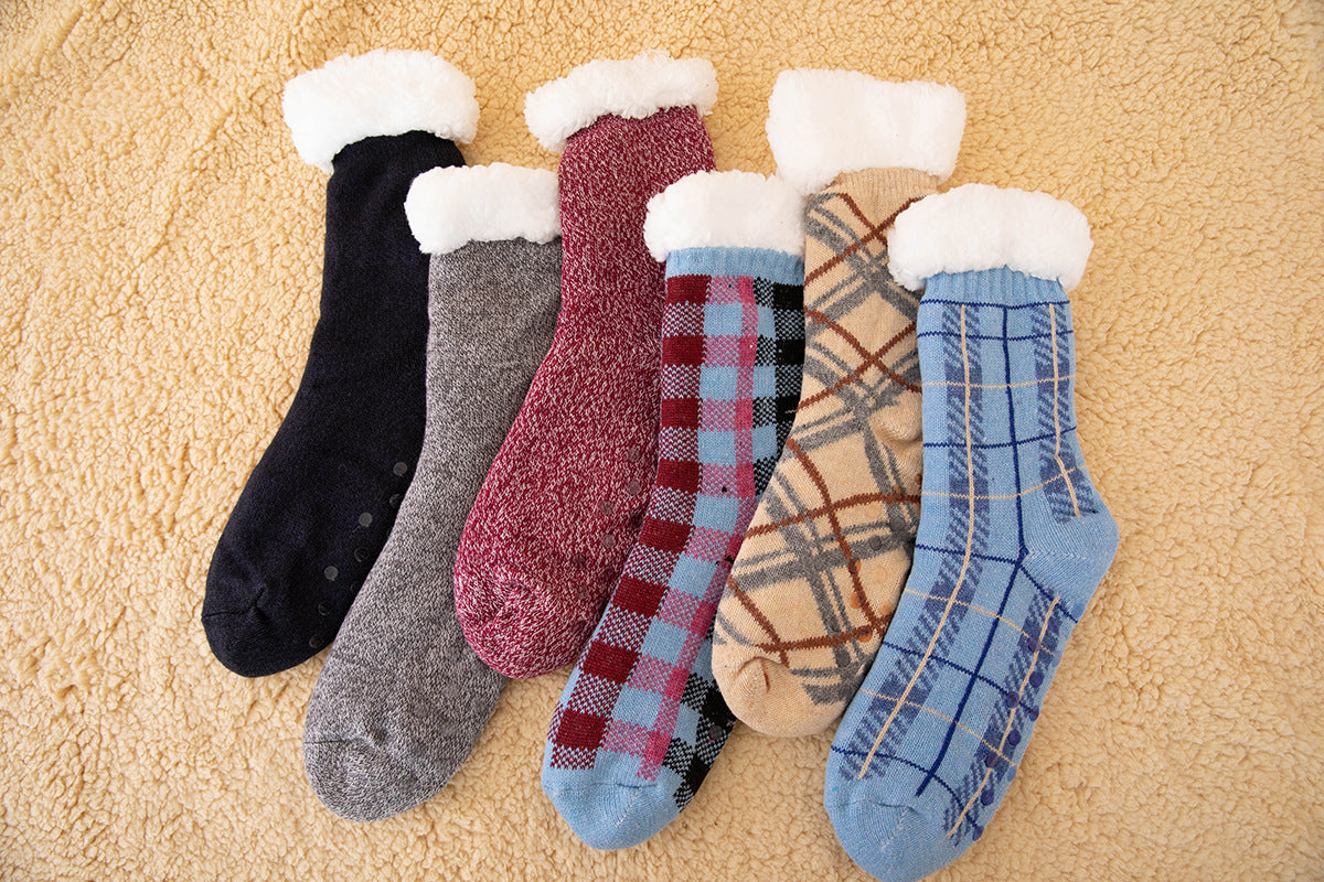 Ladies' Sherpa Fleece Floor Socks Women's Socks For Sleep