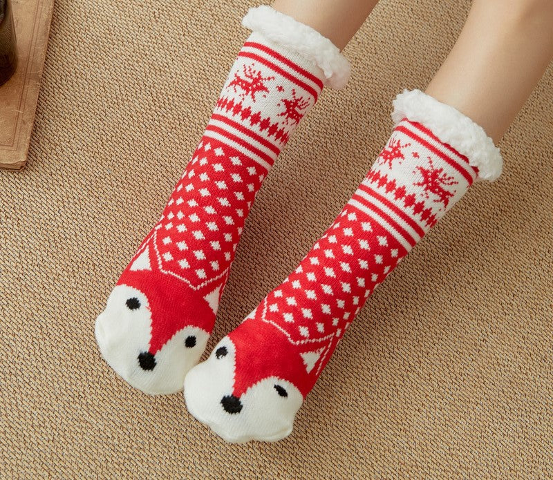 Winter Floor Socks Thickened Fluff Christmas Socks