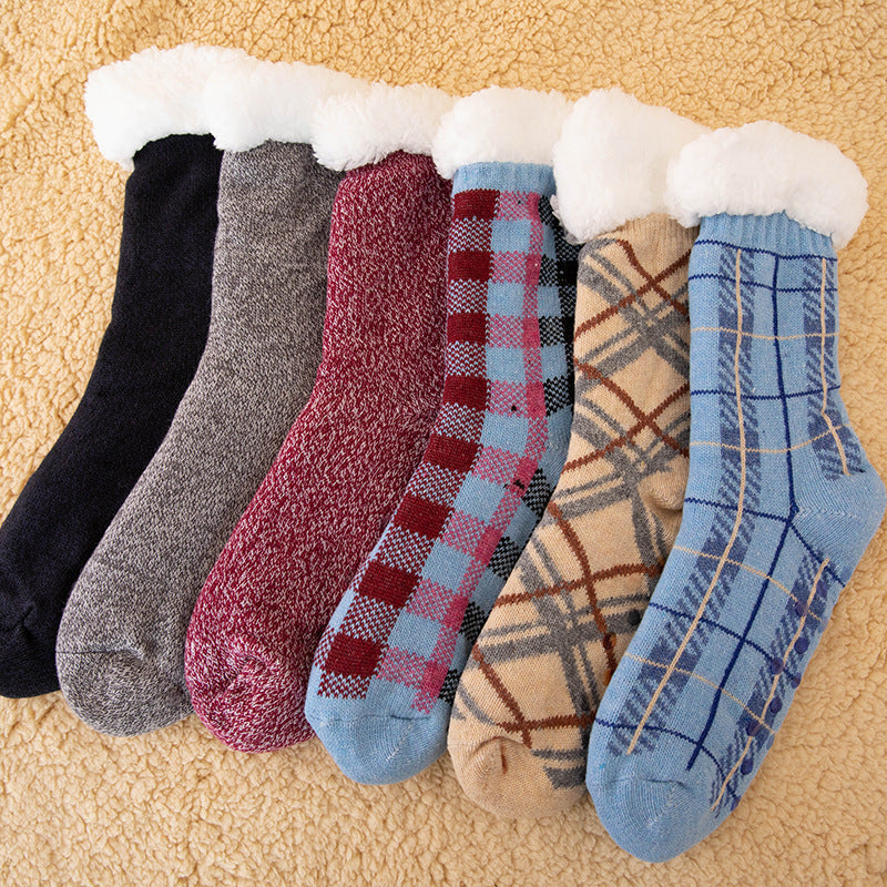 Ladies' Sherpa Fleece Floor Socks Women's Socks For Sleep