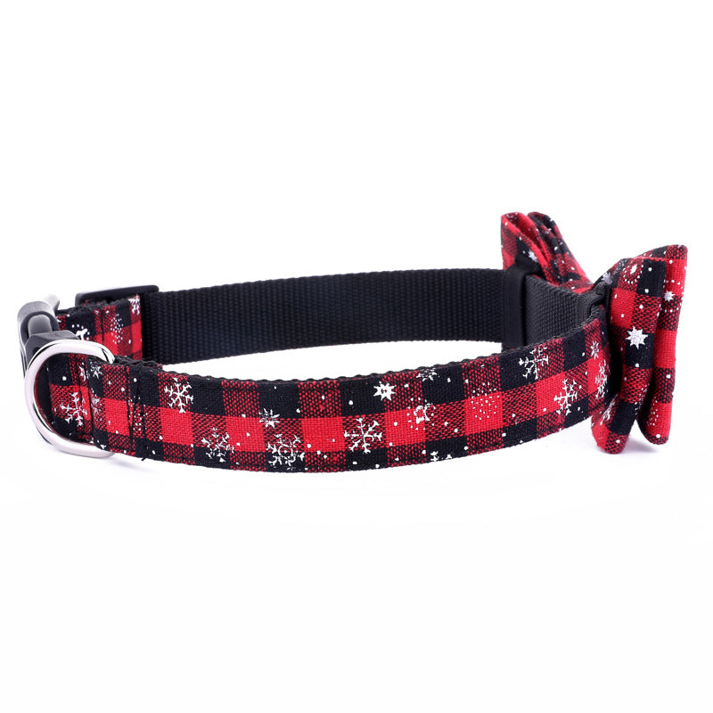 Adjustable Cotton Dog Christmas Collars