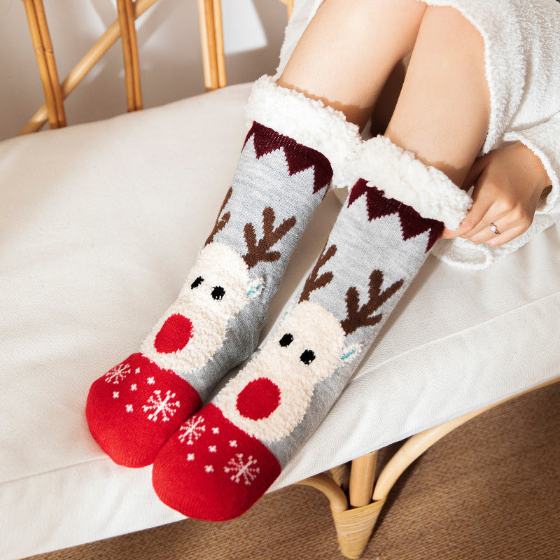 Floor Socks Winter Snow Socks Coral Velvet Socks Home Sleeping Socks Carpet Socks