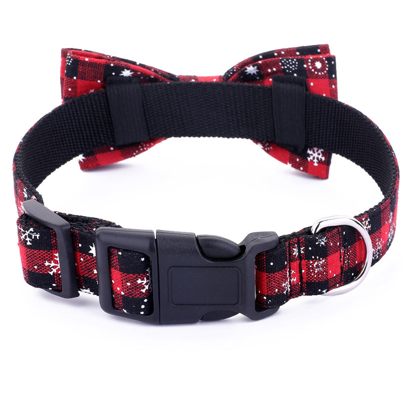 Adjustable Cotton Dog Christmas Collars
