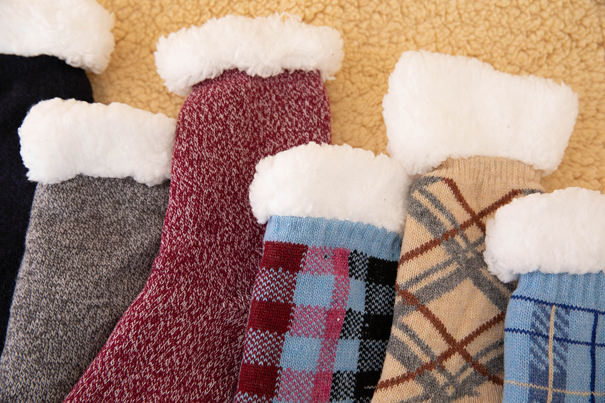 Ladies' Sherpa Fleece Floor Socks Women's Socks For Sleep