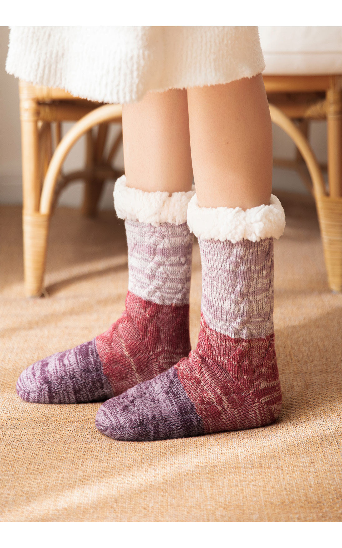 Christmas Floor Socks For Adults Carpet Socks For Home Plus Fleece Sleeping Lamb Socks