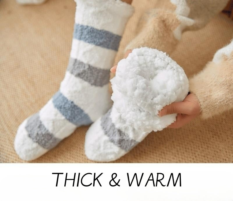 Coral Velvet Floor Socks For Winter Mid Calf Sock