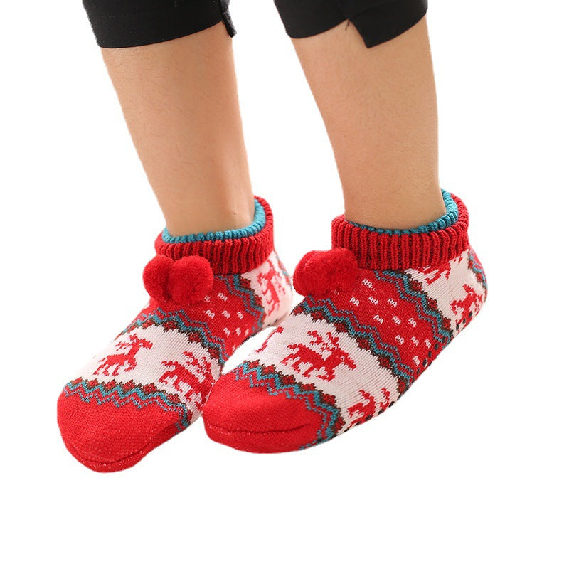 Floor Socks Non-Slip Bottom Thickening Adult Unisex Household Socks Indoor Socks Grey