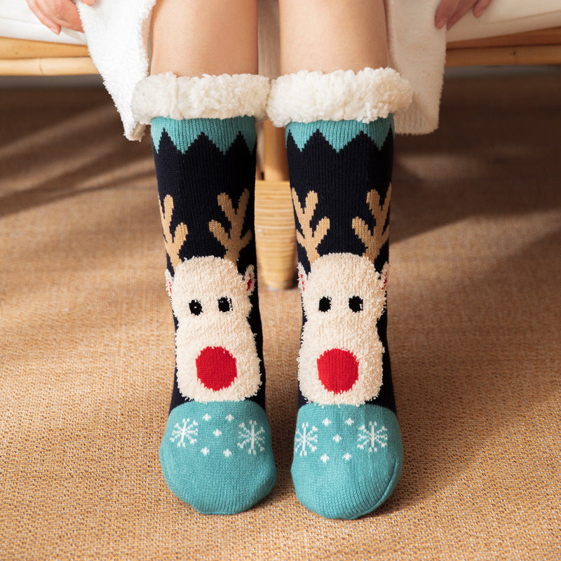 Floor Socks Winter Snow Socks Coral Velvet Socks Home Sleeping Socks Carpet Socks