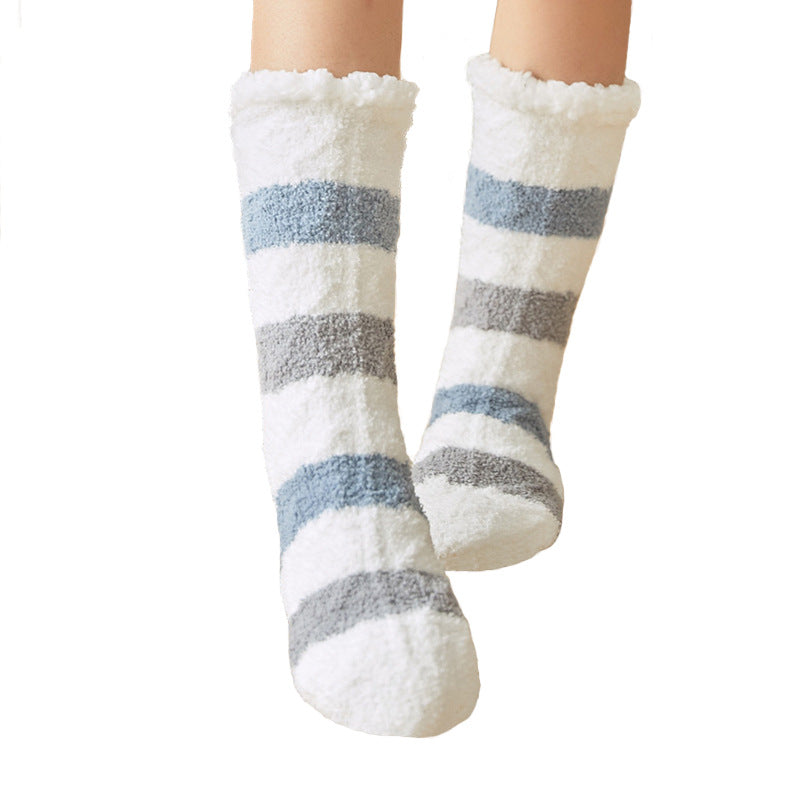 Coral Velvet Floor Socks For Winter Mid Calf Sock