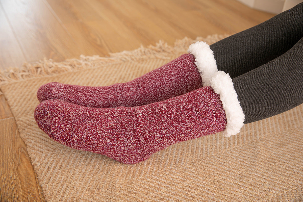 Ladies' Sherpa Fleece Floor Socks Women's Socks For Sleep