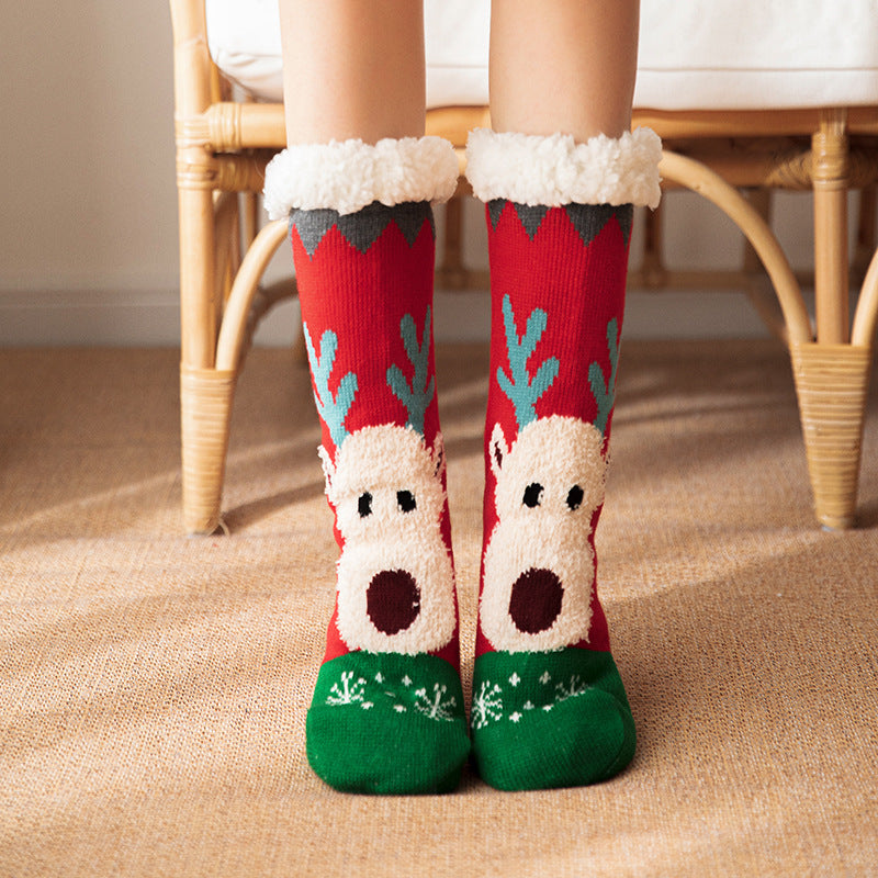 Floor Socks Winter Snow Socks Coral Velvet Socks Home Sleeping Socks Carpet Socks