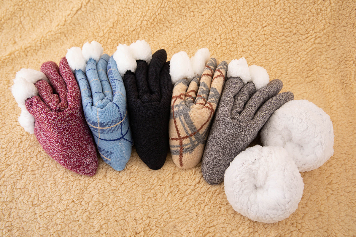 Ladies' Sherpa Fleece Floor Socks Women's Socks For Sleep