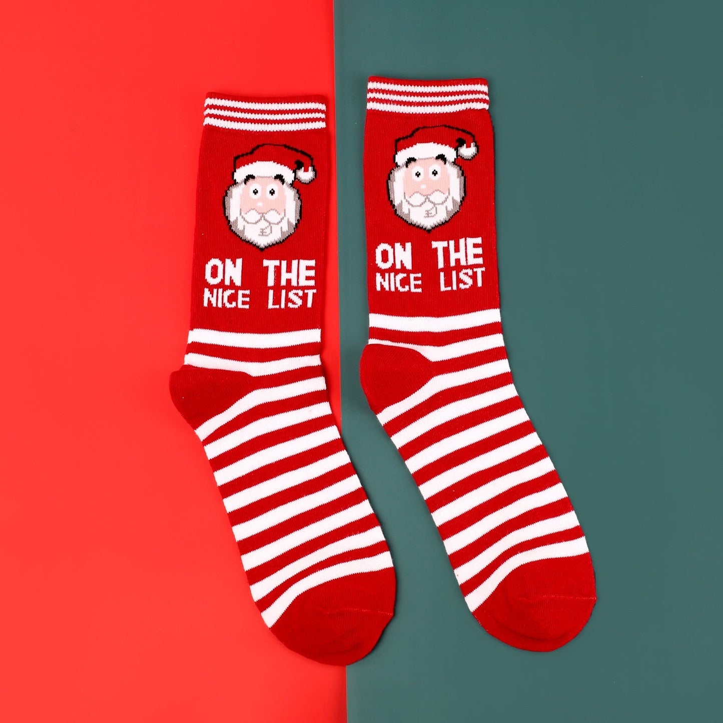 New Popular Breathable Christmas Cartoon Mid Calf Socks