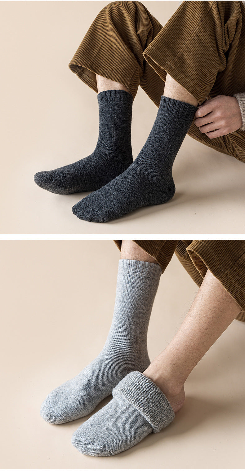 Winter Warmth Thick Wool Socks for Men