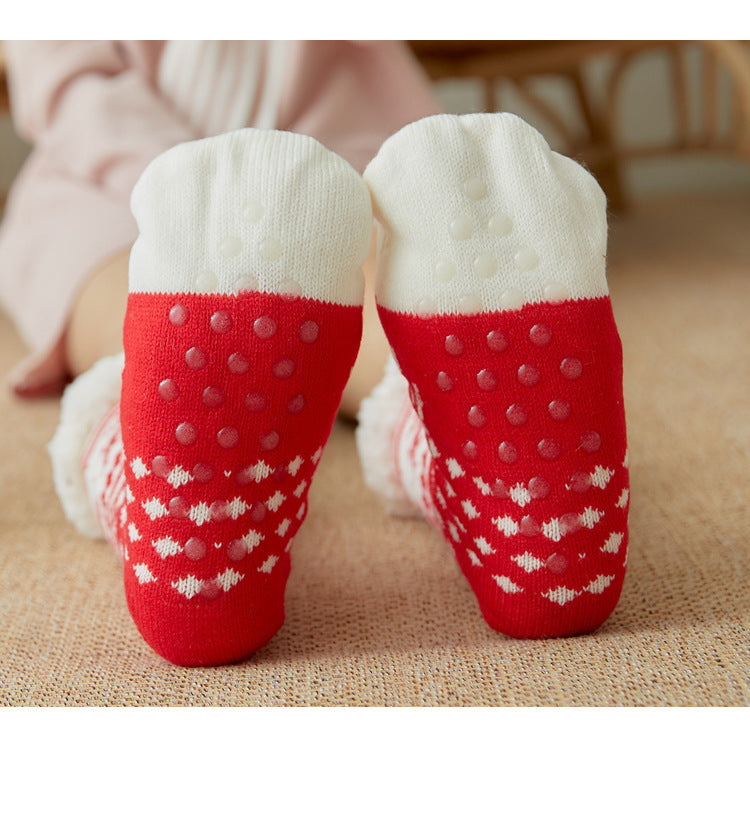 Winter Floor Socks Thickened Fluff Christmas Socks
