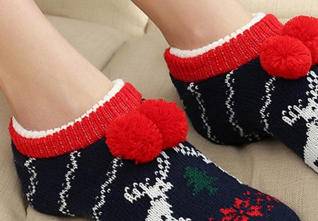 Floor Socks Non-Slip Bottom Thickening Adult Unisex Household Socks Indoor Socks Grey
