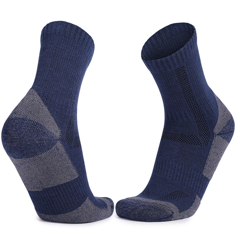 Men's Mid-Calf Wool Socks for Autumn and Winter Snow Activities