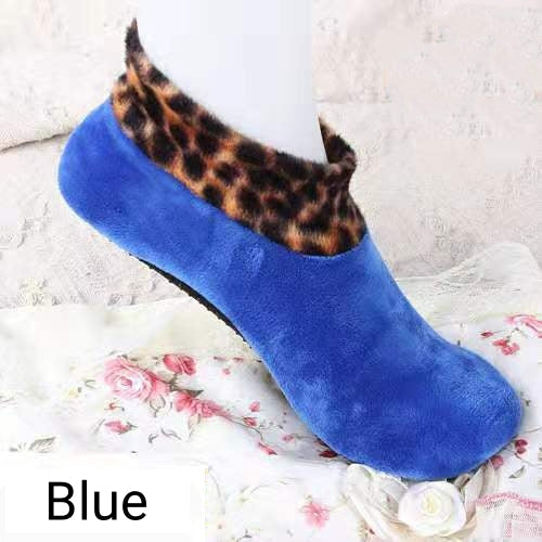 Cozy Thick And Non-Slip For Adults Socks Winter Warmth Unisex Short Leopard Print Floor Socks