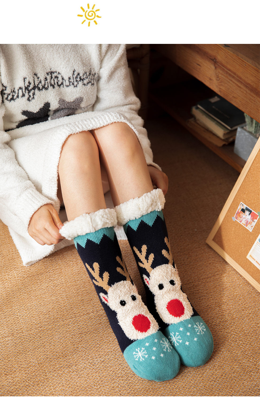 Floor Socks Winter Snow Socks Coral Velvet Socks Home Sleeping Socks Carpet Socks