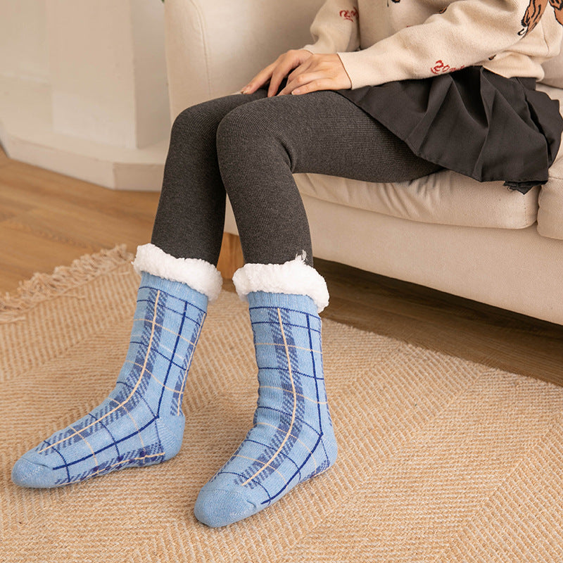 Ladies' Sherpa Fleece Floor Socks Women's Socks For Sleep