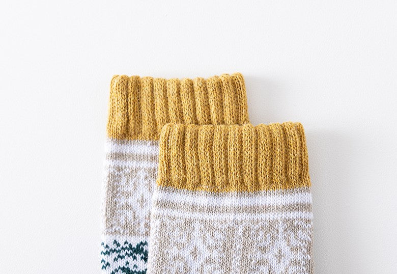 Winter New Socks Mid Calf Socks Rabbit Wool Socks Christmas Women's Socks