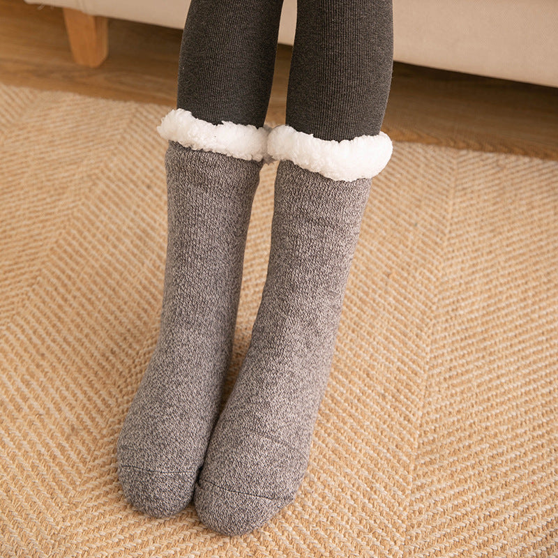 Ladies' Sherpa Fleece Floor Socks Women's Socks For Sleep