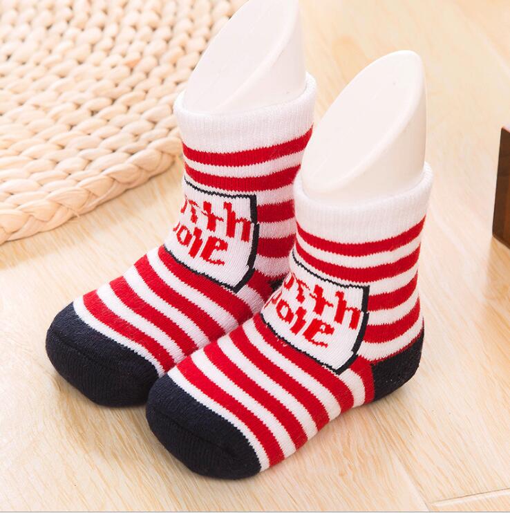 Christmas Cotton Winter Baby Girls Boys Kids Socks Children Terry Snowflake Elk Santa Claus 6 Pair