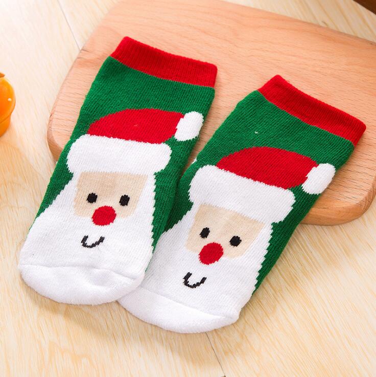 Christmas Cotton Winter Baby Girls Boys Kids Socks Children Terry Snowflake Elk Santa Claus 6 Pair