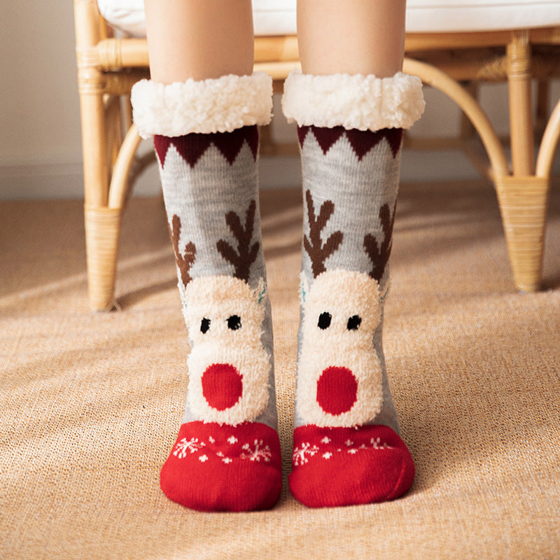 Floor Socks Winter Snow Socks Coral Velvet Socks Home Sleeping Socks Carpet Socks