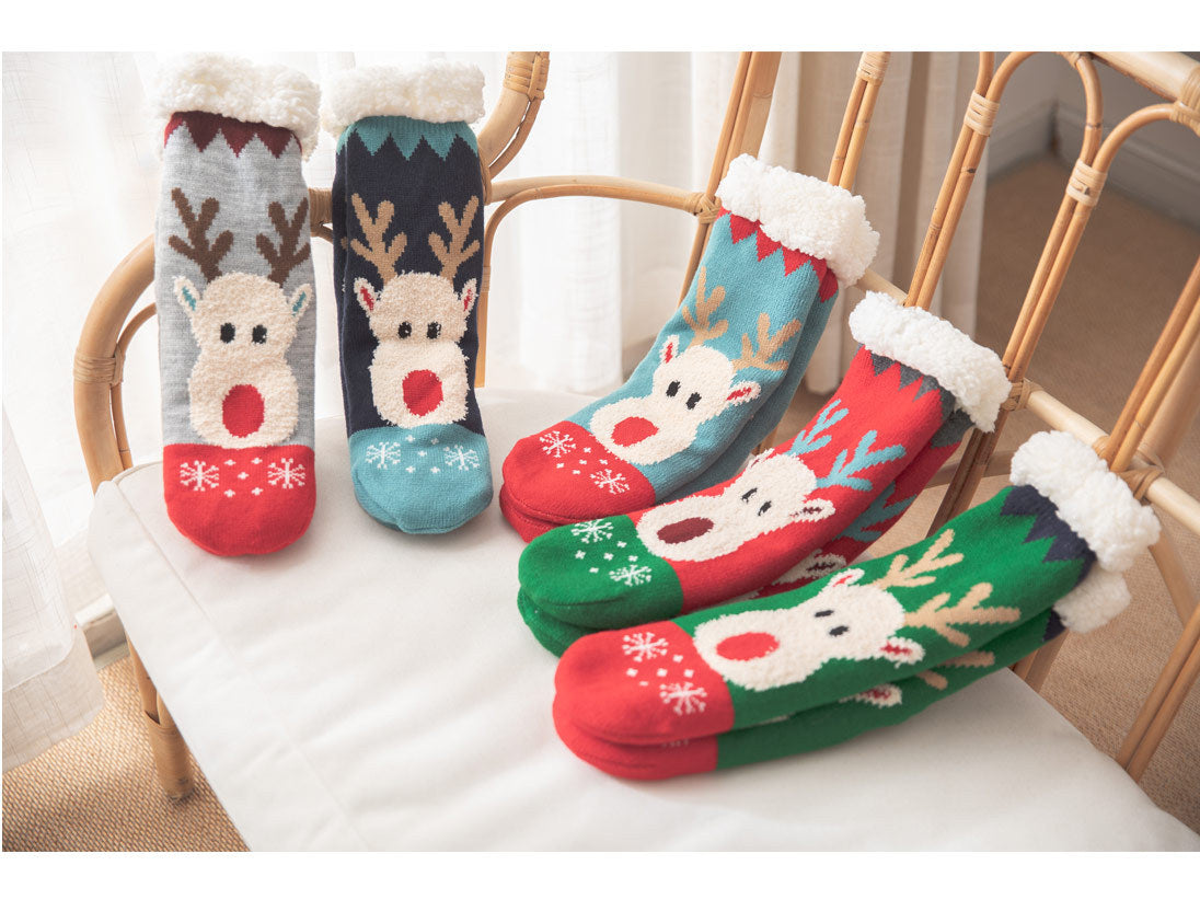 Floor Socks Winter Snow Socks Coral Velvet Socks Home Sleeping Socks Carpet Socks