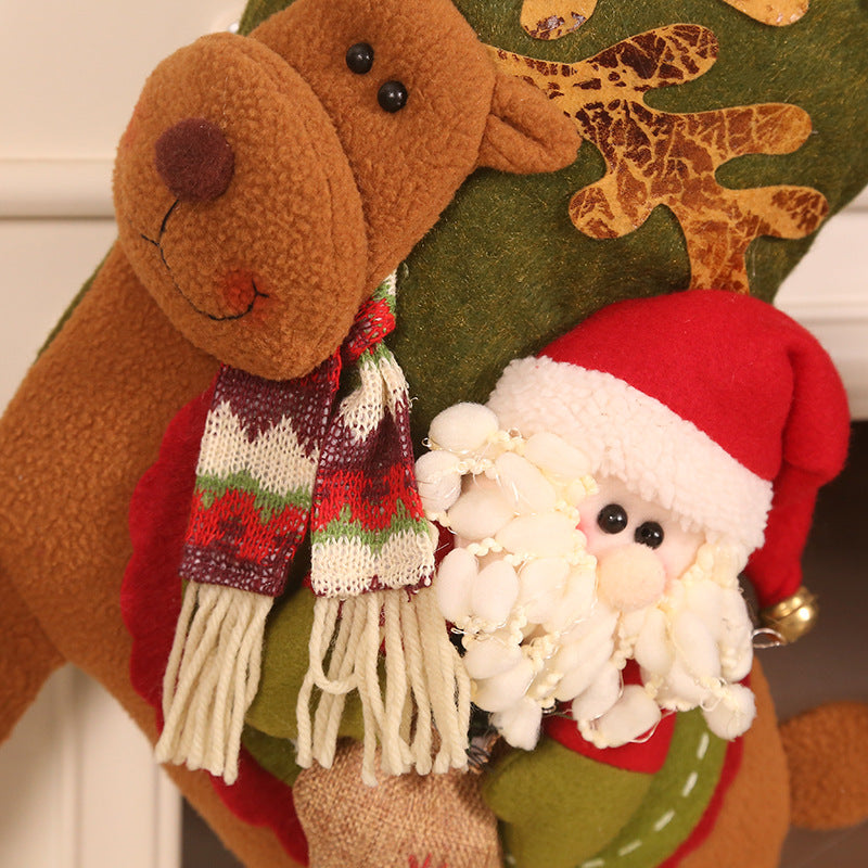 Christmas Decoration Santa/Snowman Riding Deer Christmas Socks Candy Bags