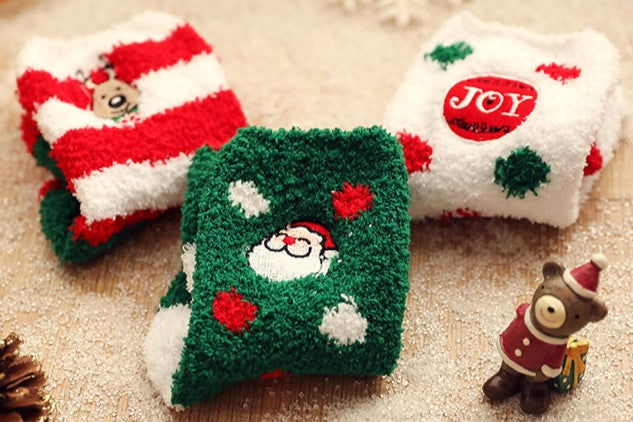 Coral Fleece Winter Home Socks Christmas Floor Socks