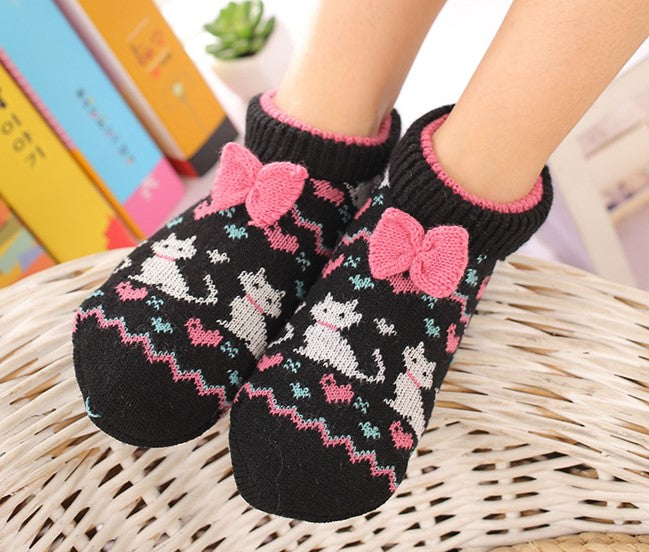 Floor Socks Non-Slip Bottom Thickening Adult Unisex Household Socks Indoor Socks Grey