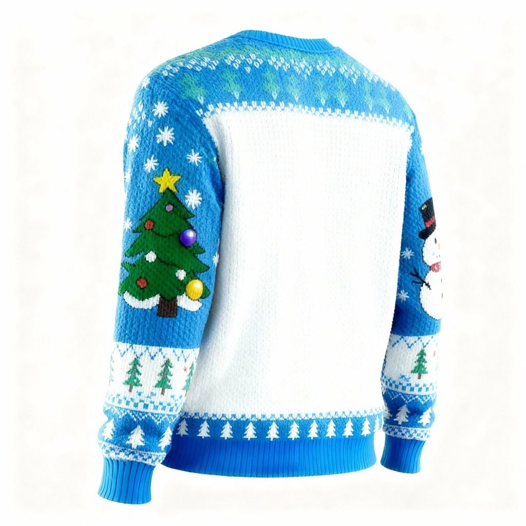 Zany Xmas Cartoon Pattern Print Sweater - Ugly & Cozy Unisex Pullover