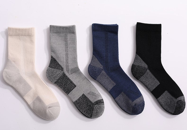 Men's Mid-Calf Wool Socks for Autumn and Winter Snow Activities