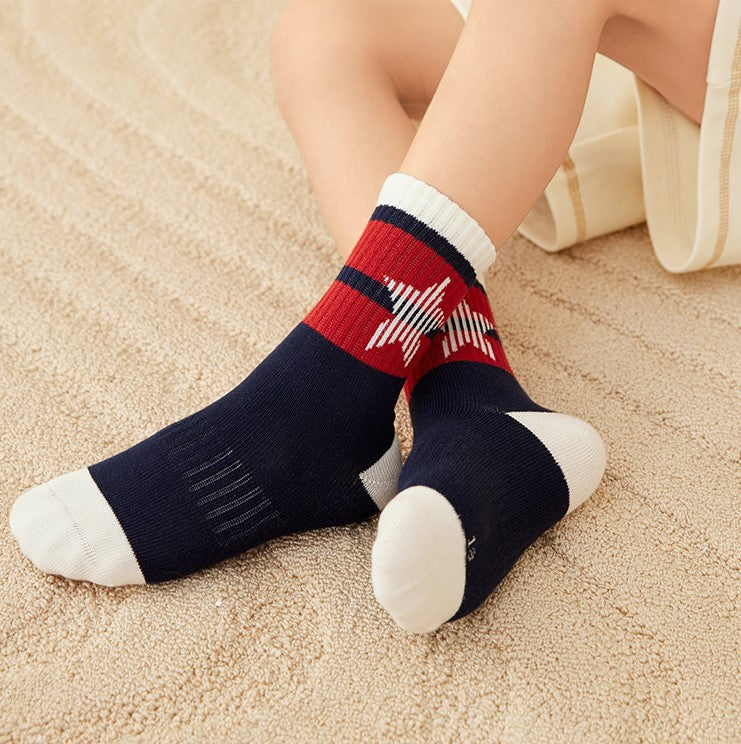 Wool Socks Cozy Kids' Socks for Fall & Winter Stay Warm with Breathable Cotton