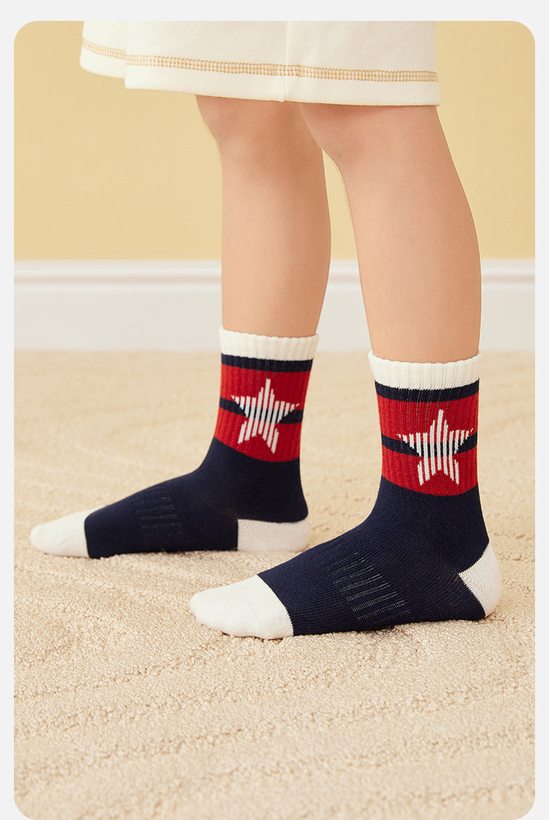 Wool Socks Cozy Kids' Socks for Fall & Winter Stay Warm with Breathable Cotton