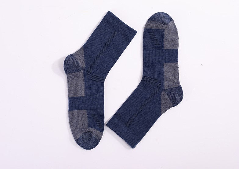 Men's Mid-Calf Wool Socks for Autumn and Winter Snow Activities