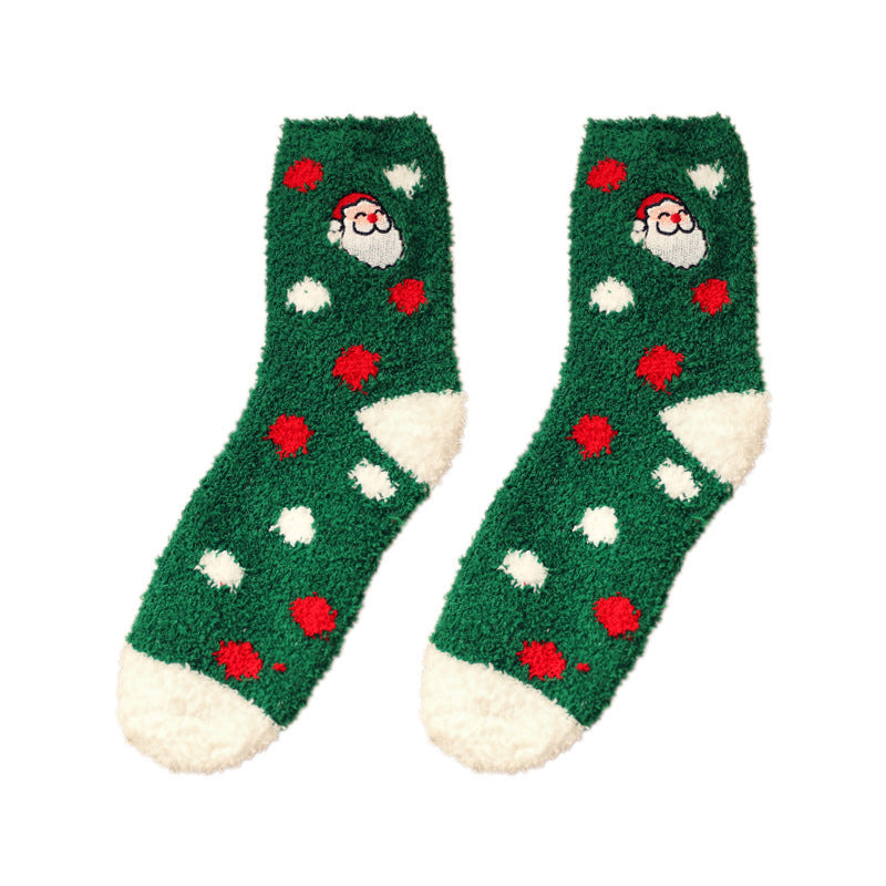 Coral Fleece Winter Home Socks Christmas Floor Socks
