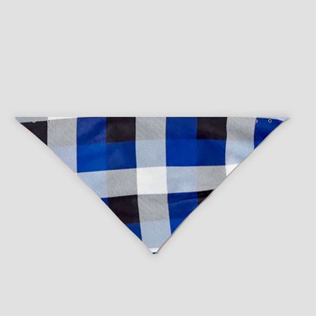 White Cute Head Christmas Hat Cat Pattern Blue Long Sleeves with Blue&White&Black Plaid Pants Family Matching Pajamas