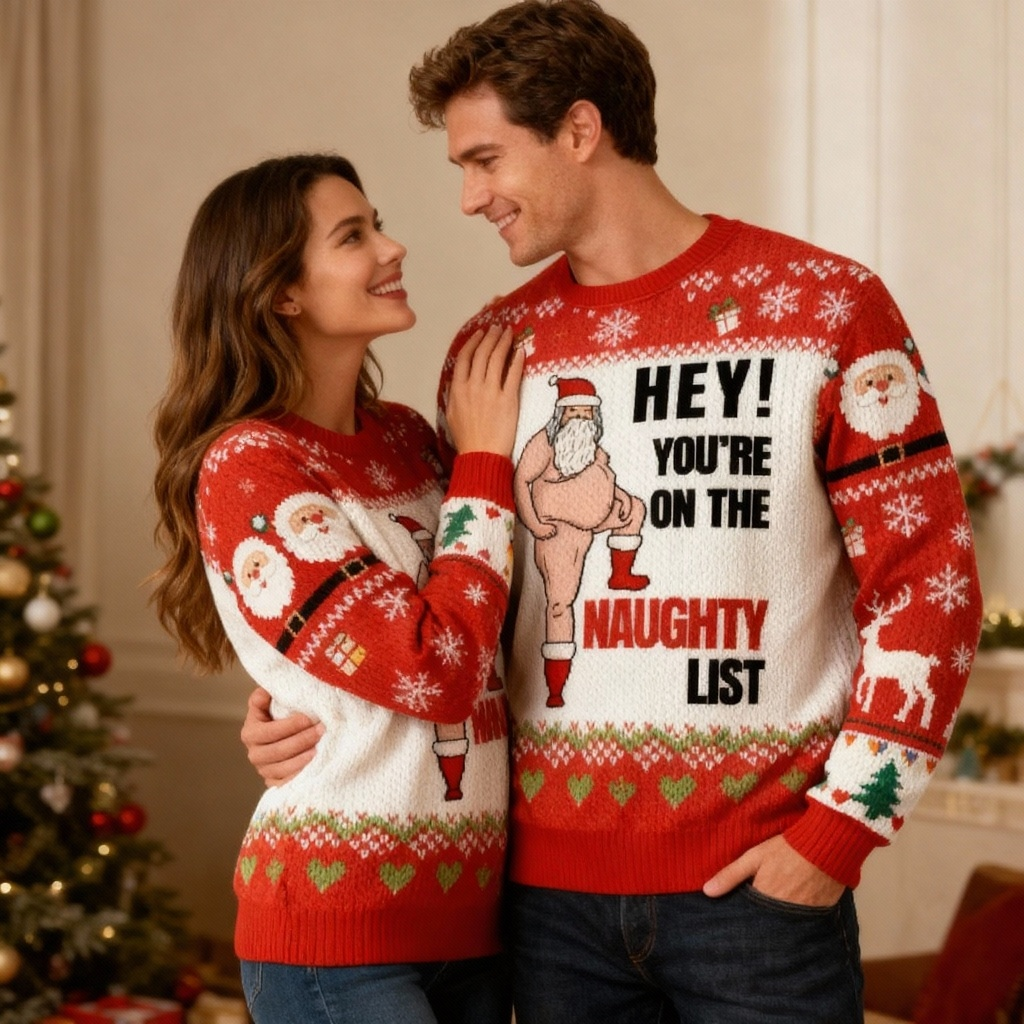 Soft Fleece Santa Claus Ugly Sweater - Unisex Christmas Party Essential
