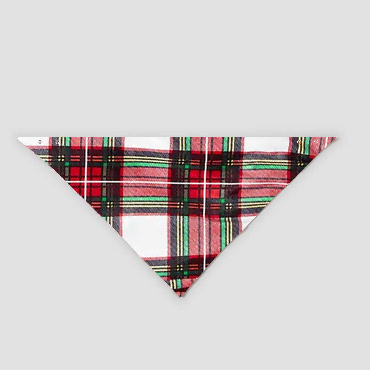 Santa Claus Print Black Long Sleeve Top with Red & White & Green Plaid Family Matching Pajamas