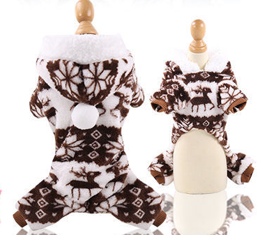 Pet Hoody Traditional Christmas Print In 4 Colors