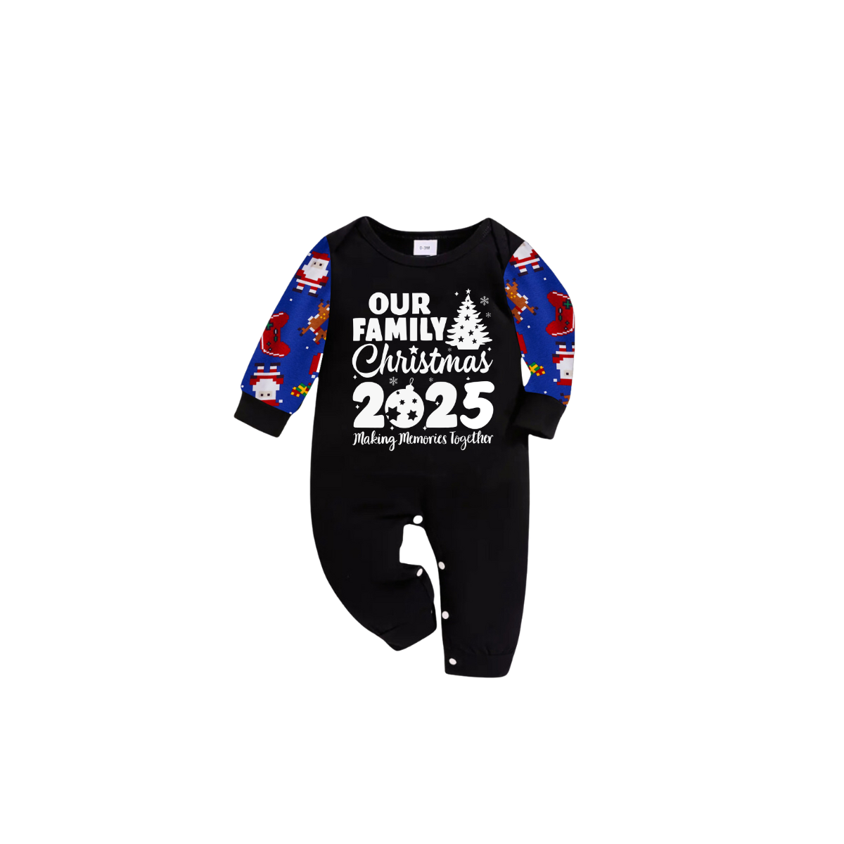 2025 Our Family Christmas Matching Pajamas -Santa Blue