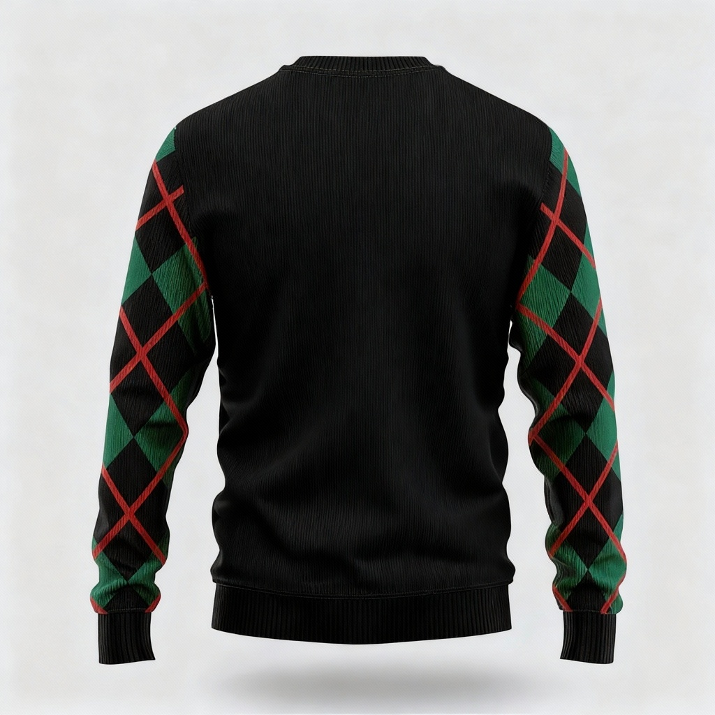 Santa Claus Print - Maximalist Christmas Print Ugly Sweater