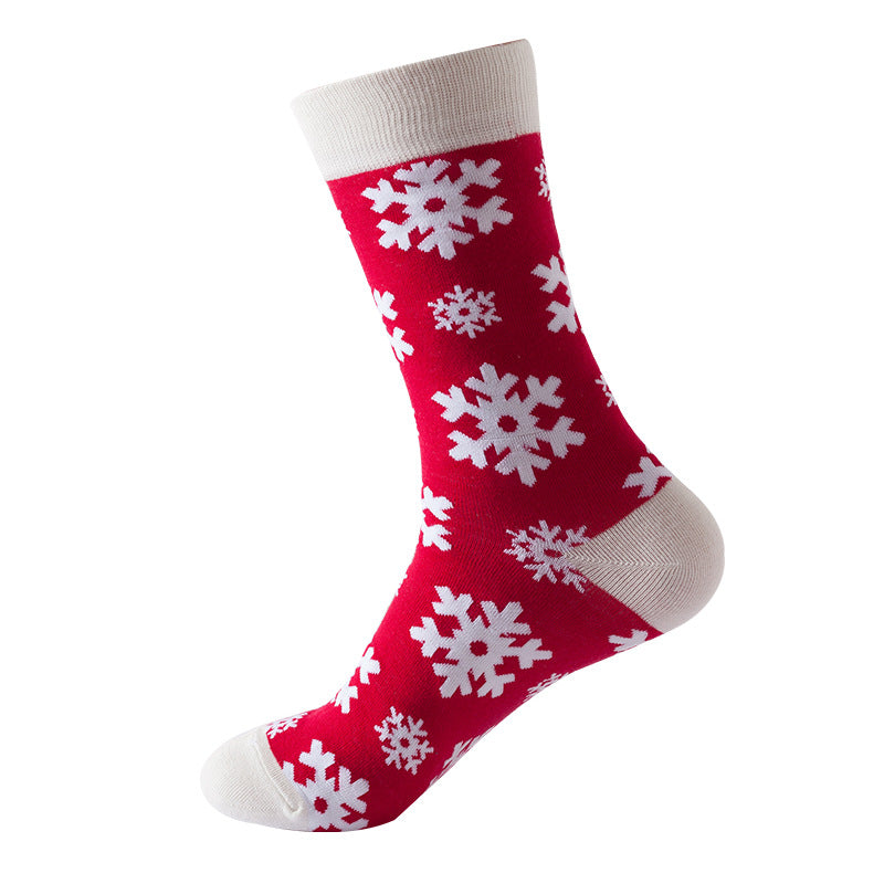 Christmas Stockings Christmas Tree Snowflake Cartoon Socks 5 Pairs