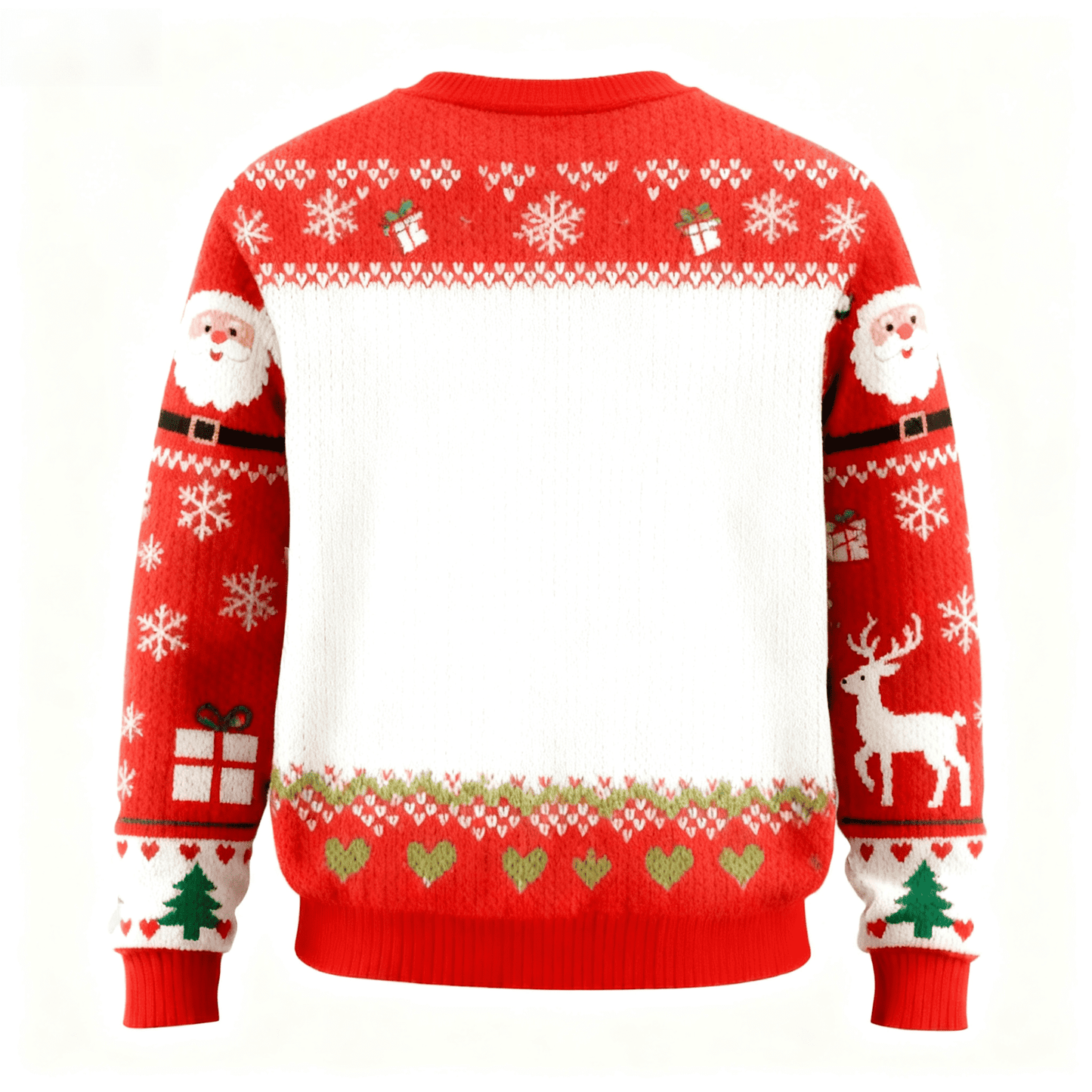 Zany Santa Pattern Ugly Sweater - Unisex Christmas Party Essential